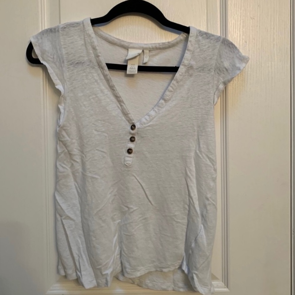 H&M | Linen T-Shirt